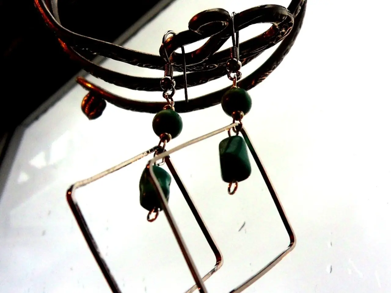 In this image I can see ear rings at the top and back side of the earring it might be look like a...