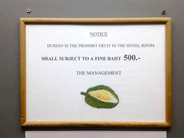 Here we can see a notice board on this gray wall. We can see an information on this notice board....