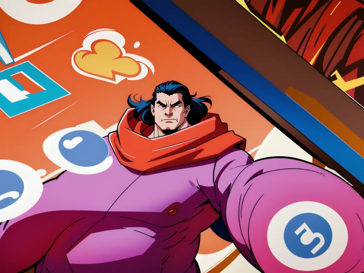 TikTok's icon gracefully adorns an iPhone on January 17, 2025, in the bustling cityscape of...