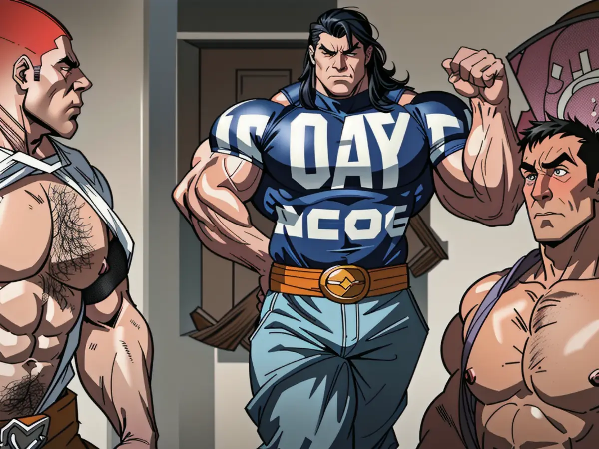 Subject in photo focuses on demonstration by protestors, holding signs reading Explore extraordinarily engaging augmented reality encounters, where images from VE Day are brought to life, providing insight into their backstories.